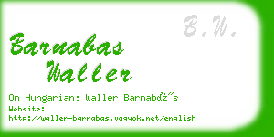 barnabas waller business card